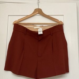 Chloe NWT rust colored dark red dress shorts French size 42 ~US size 12